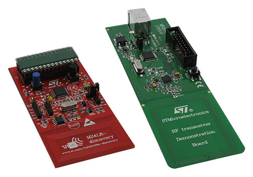 The two-board M24LR-DISCOVERY kit from STMicroelectronics M24LR-DISCOVERY kit from STMicroelectronics